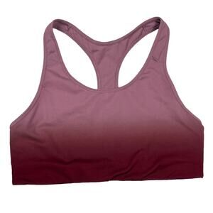 Old Navy Active Sports Bra Pink Red Ombre‎ Go-Dry Racerback Women's Large